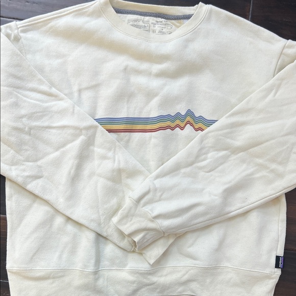 Patagonia Cream Sweater with Colorful Stripe - Picture 3 of 4